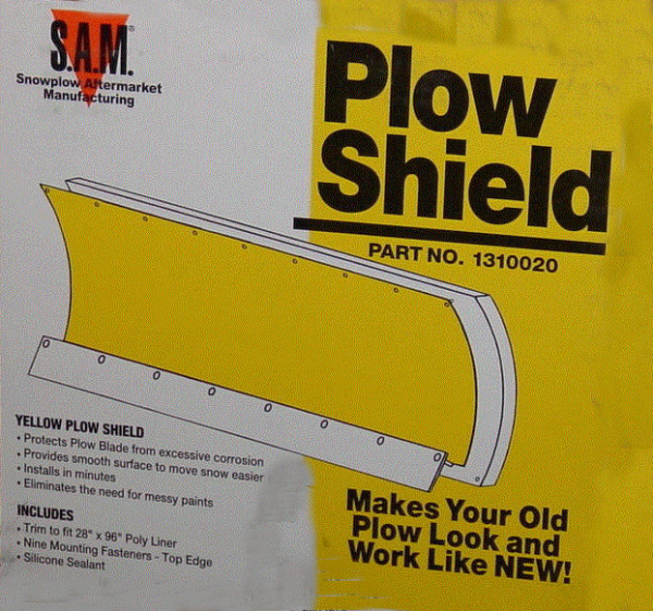 Buyers 1310020 Yellow Plow Shield for Meyer Diamond Snowplows - 28 Inches x 96 Inches
